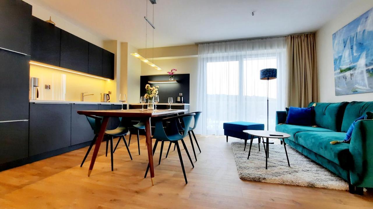 Ferienwohnung mit Komfort in Strandnähe mit Terrasse und Meerblick in 10ter Etage Misdroy Exterior foto