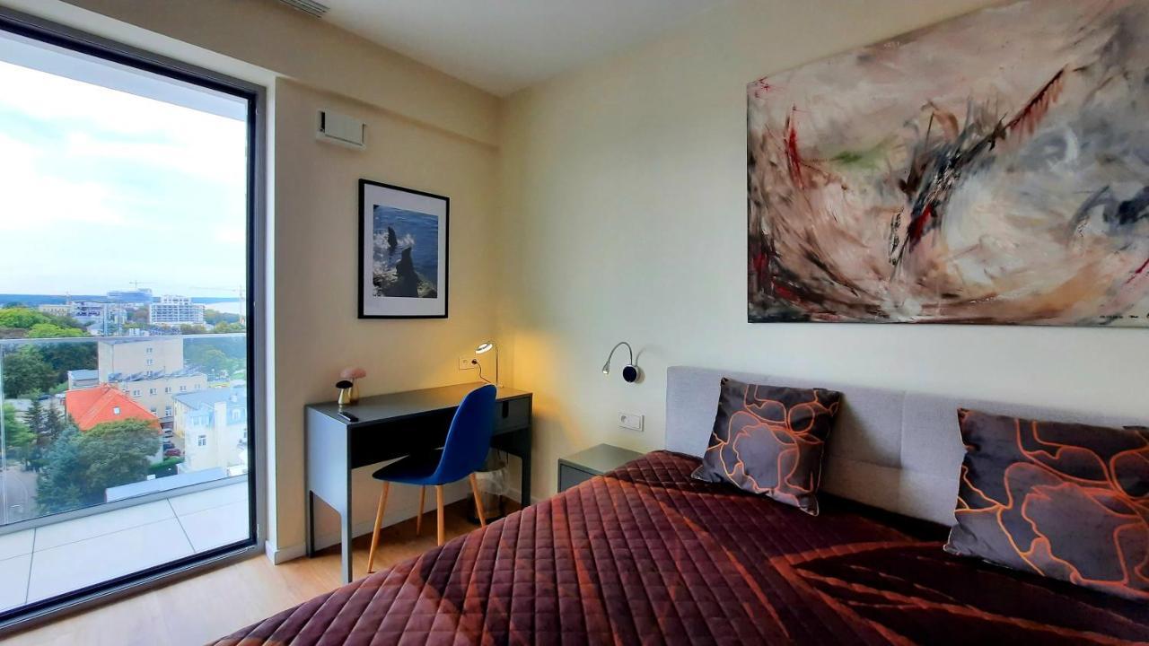 Ferienwohnung mit Komfort in Strandnähe mit Terrasse und Meerblick in 10ter Etage Misdroy Exterior foto