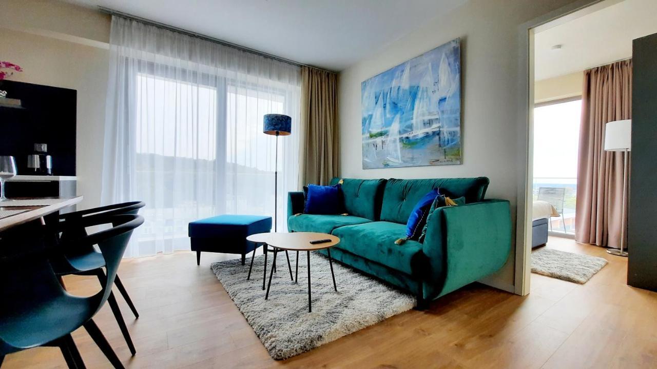 Ferienwohnung mit Komfort in Strandnähe mit Terrasse und Meerblick in 10ter Etage Misdroy Exterior foto