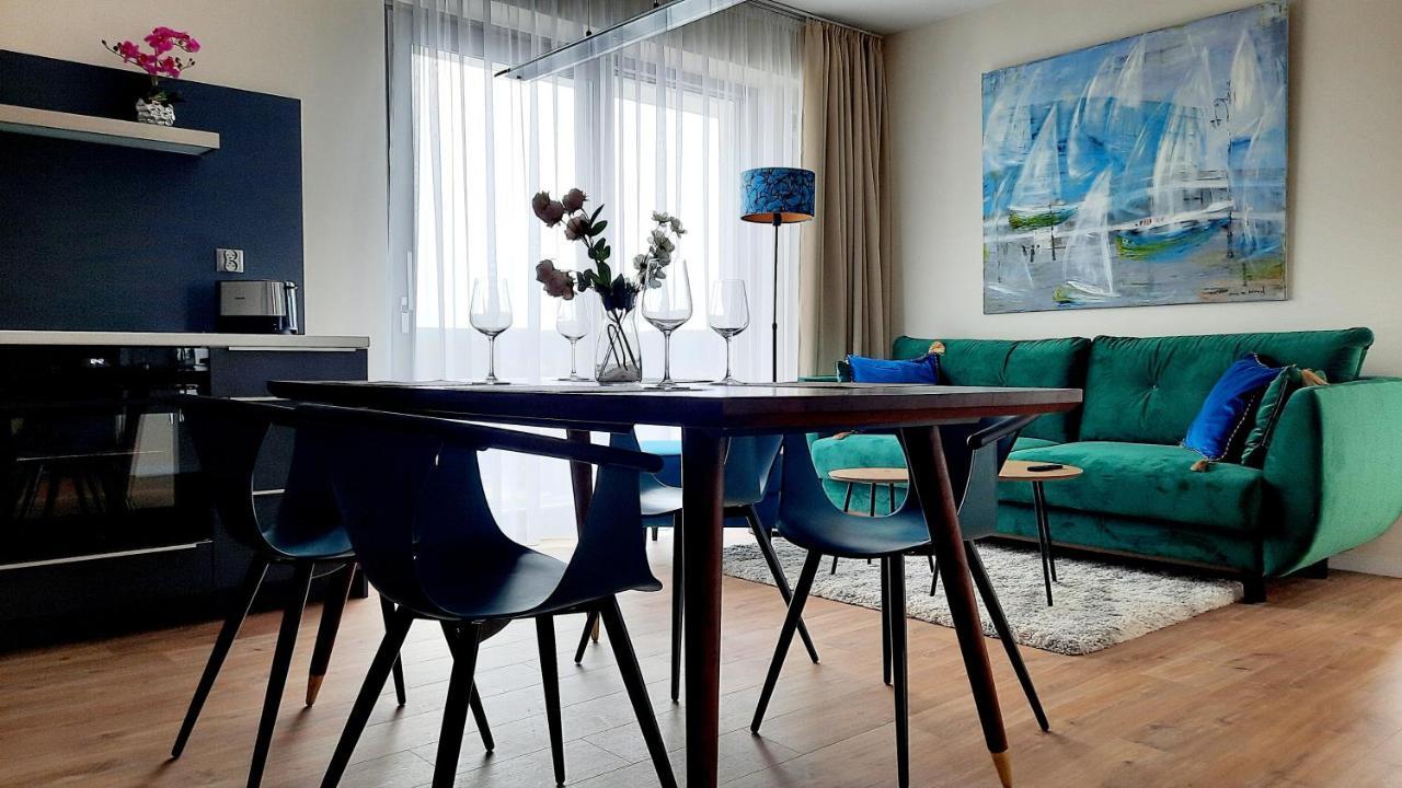 Ferienwohnung mit Komfort in Strandnähe mit Terrasse und Meerblick in 10ter Etage Misdroy Exterior foto