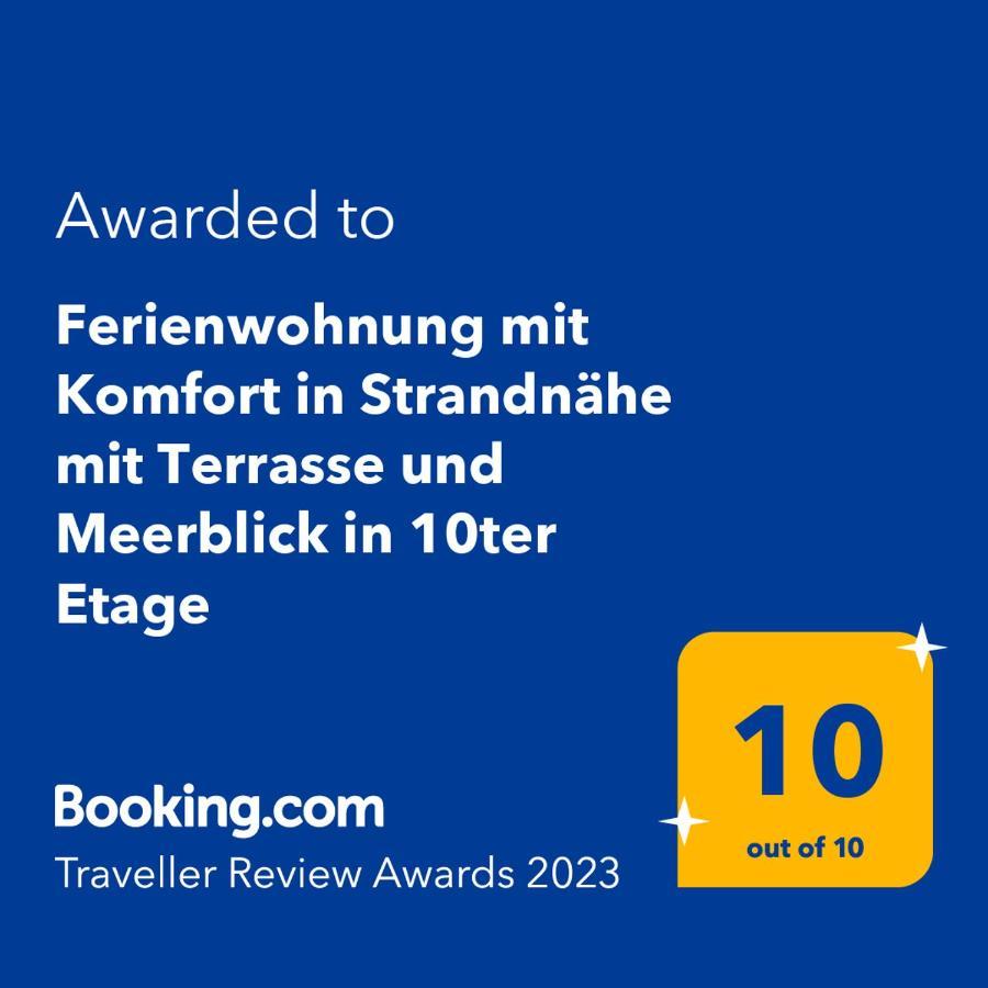 Ferienwohnung mit Komfort in Strandnähe mit Terrasse und Meerblick in 10ter Etage Misdroy Exterior foto