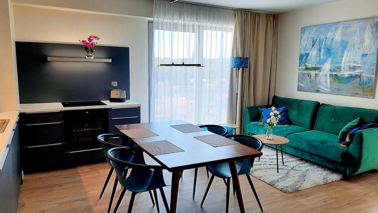 Ferienwohnung mit Komfort in Strandnähe mit Terrasse und Meerblick in 10ter Etage Misdroy Exterior foto